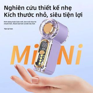 QUẠT MINI CẦM TAY X699 LED TRONG SUỐT (T200)
