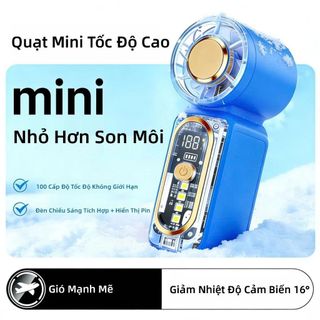 QUẠT MINI CẦM TAY HIGH SPEED FAN TRONG SUỐT