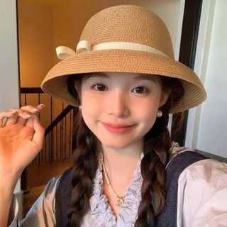 MŨ CÓI ĐI BIỂN PHỐI NƠ XINH XẮN, VINTAGE NHẸ NHÀNG - PIPI STORE