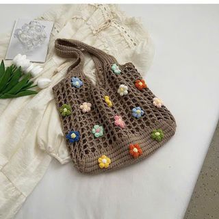 TÚI LƯỚI MÓC LEN HOA VINTAGE SIÊU XINH CHUẨN STYLE HÀN - PIPI STORE