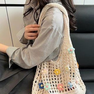 TÚI LƯỚI MÓC LEN HOA VINTAGE SIÊU XINH CHUẨN STYLE HÀN - PIPI STORE
