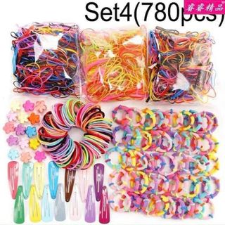 SET DÂY CỘT TÓC 780 MÓN CHO BÉ GÁI