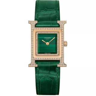 ĐỒNG HỒ NỮ CAO CẤP HREMES HÊURE VIỀN HỘT TẶNG DÂY DA XỊN