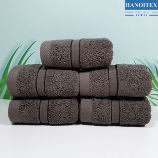 Khăn Mặt Cao Cấp HANOITEX 30*50cm 100% Cotton Mềm Mại, Thấm Hút Tốt, Kháng Khuẩn