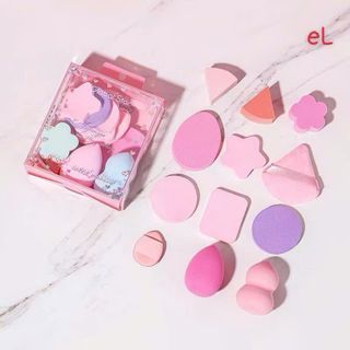 set mút trang điểm 12 món