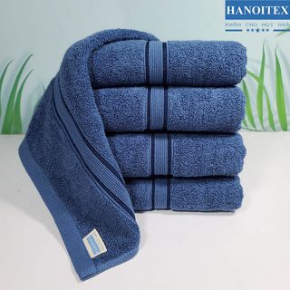 Khăn Lau Đầu, Khăn Gội HANOITEX 35*80cm 100% Cotton Mềm Mại, Thấm Hút Tốt, Không Phai Màu