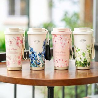 LY GIỮ NHIỆT INOX 500ML HOẠ TIẾT HOA BỐN MÙA