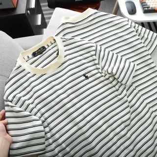 Áo Polo sọc.  Chất liệu cotton dệt xịn.