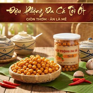 ĐẬU PHỘNG DA CÁ TỎI ỚT 500G GIÒN RỤM BÙI BÉO CAY NHẸ - WINNIE HOUSE