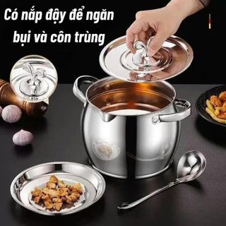 ÂU ĐỰNG MỠ INOX CÓ RÂY LỌC 2.5L (T80)