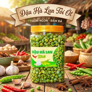 ĐẬU HÀ LAN RANG TỎI ỚT THƠM NGON 500G - WINNIE HOUSE