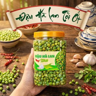 ĐẬU HÀ LAN RANG TỎI ỚT THƠM NGON 500G - WINNIE HOUSE