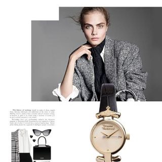 ĐỒNG HỒ NỮ CAO CẤP VIVIENN MAIDA GOLD DIAL DÂY DA MINI FULLBOX