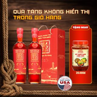 [Tặng Sốt Muối Chấm] HỘP 02 Chai Nước Mắm Tôm Biển độ đạm 45N tự nhiên Nước Mắm Tĩn 500ml/chai Hồng Ngọc Đại Dương