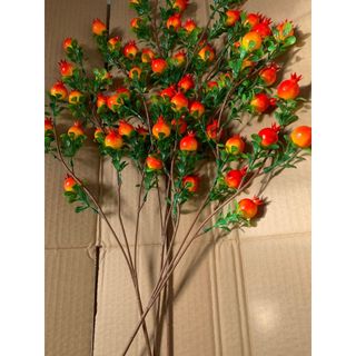 Cành lựu cao 70cm size 2.5cm 15quả 1cành trang trí lễ tết trang trí không gian phòng tiệc decor