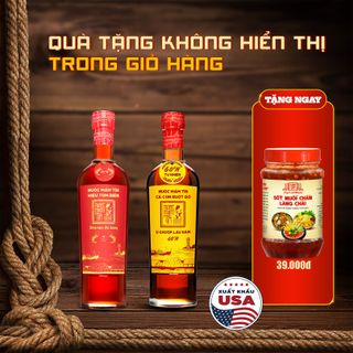 [Tặng Sốt muối chấm] Combo Tôm 45N 500ml và Cá Cơm Ruột Đỏ 60N 500ml Nước mắm Tĩn