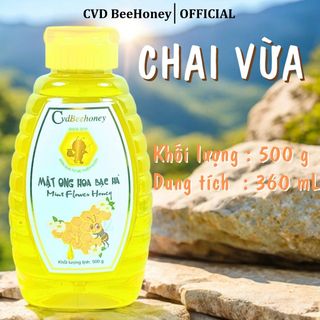 Mật ong nguyên chất hoa Bạc Hà, mật ong tự nhiên, tăng sức đề kháng, giảm ho, mật ong CvdBeehoney