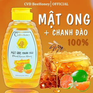 Mật ong nguyên chất Chanh Đào, mật ong tự nhiên, tăng sức đề kháng, giảm ho, mật ong CvdBeehoney