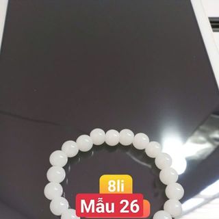 Chuỗi đá thạch anh trắng xinh xắn 8li nhe