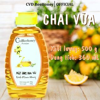 Mật ong nguyên chất hoa Vải, mật ong tự nhiên 100%, tăng sức đề kháng, giảm ho, mật ong CvdBeehoney