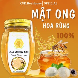 Hũ Mật ong Cao Cấp Hoa Rừng Nguyên Chất, Tăng Đề Kháng, Phục Hồi Sức Khỏe, Đẹp Da CVDBEEHONEY 500g