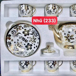 BỘ BÌNH TRÀ 6 LY CAO CẤP NHỦ VÀNG HOÀNG GIA