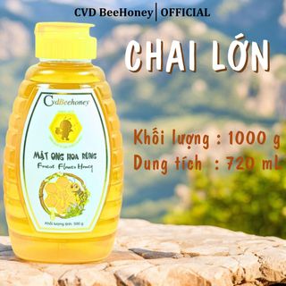Mật ong nguyên chất, mật ong tự nhiên 100%, tăng sức đề kháng, làm đẹp, giảm ho, mật ong CvdBeehoney 1000g