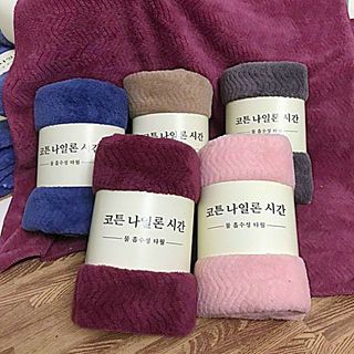 Khăn Tắm, Khăn Gội Lông Cừu, Sóng Gạo, KT 35x75cm