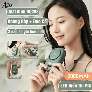 QUẠT CẦM TAY ALIZZ AL 14116 KÈM DÂY ĐEO CỔ
