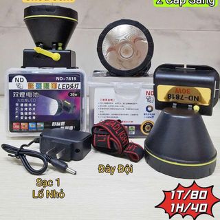 ĐÈN ĐỘI ĐẦU SIÊU SÁNG 30W 2 CHẾ ĐỘ NĐ 7818 (T80)