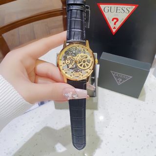 ĐỒNG HỒ NAM CAO CẤP GUECS DÂY DA MẶT GIẢ CƠ