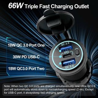 BỘ SẠC USB 12V 20W ĐA NĂNG CHỐNG NƯỚC