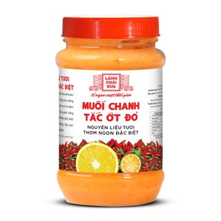 [Hủ nhựa 260g] Muối ớt đỏ chanh tắc LÀNG CHÀI XƯA nguyên liệu tươi, thơm ngon đặc biệt chấm thịt nướng, hải sản