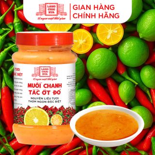 [Hủ nhựa 260g] Muối ớt đỏ chanh tắc LÀNG CHÀI XƯA nguyên liệu tươi, thơm ngon đặc biệt chấm thịt nướng, hải sản