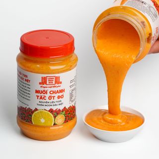 [Hủ nhựa 260g] Muối ớt đỏ chanh tắc LÀNG CHÀI XƯA nguyên liệu tươi, thơm ngon đặc biệt chấm thịt nướng, hải sản
