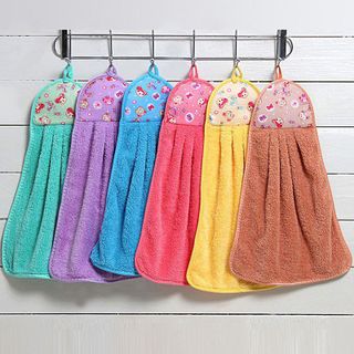 Set 3 Lau Tay Có Móc Treo Bếp Lông Cừu Chất Vải Mềm Mại