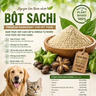 SỈ BỘT SACHI PROTEIN ~60% – NGUYÊN LIỆU PET FOOD CAO CẤP, NGUỒN ỔN ĐỊNH  🐶🐱 BỘT SACHI – NGUYÊN LIỆU DINH DƯỠNG CHO THỨC ĂN THÚ CƯNG