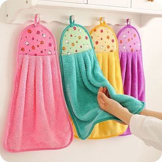 Set 3 Lau Tay Có Móc Treo Bếp Lông Cừu Chất Vải Mềm Mại
