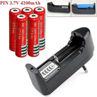 PIN SẠC 3.7V MÀU ĐỎ 4200MAH (T100)
