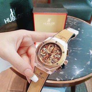 SALE XẢ ĐỒNG HỒ NAM TRUNG CẤP HUPOT DÂY DA MẶT TRÒN