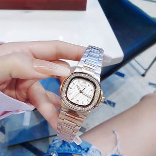ĐỒNG HỒ NỮ CAO CẤP PATEC DÂY THÉP MẶT VUÔNG