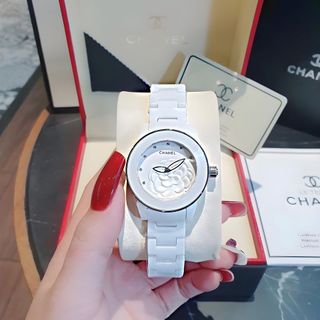 ĐỒNG HỒ NAM NỮ CAO CẤP CHANEU CERAMIC ĐÁ TRẮNG MẶT HOA