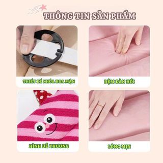 Đệm Ghế Hình Quái Vật Cute 2in1– Đệm Ngồi Kèm Tựa Lưng, Chất Lông Mềm Mịn, Dùng Cho Ô Tô & Văn Phòng Khaihuyauto