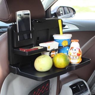 Khay đựng đồ kiêm giá đỡ để đồ, bàn ăn sau ghế xe hơi gấp gọn đa năng dễ dàng sử dụng lắp đặt phụ kiện bên trong ô tô Nội Thất