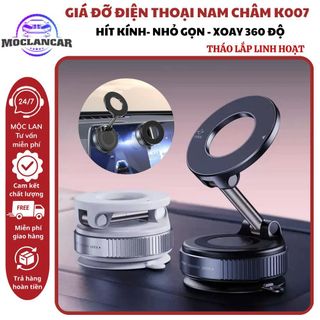 Giá Đỡ Điện Thoại Ô Tô Từ Tính Mạnh Mẽ K007 Thiết Kế Có Thể Gập Lại, Xoay 360 Độ, Giá Đỡ Đa Năng