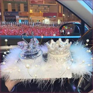 Set Thiên Nga Pha Lê Xoay Năng Lượng Mặt Trời Tặng Tinh Dầu Thơm Trang Trí Taplo Xe Hơi Sang Trọng