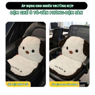 Đệm Ghế Ô Tô Đa Năng 2in1 Lông Mềm Mịn, Đệm Ngồi Tựa Lưng Êm Ái Trang Trí Nội Thất Xe