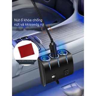 Bộ Chia Tẩu Sạc Ô Tô 3 Cổng Tẩu Chia Sạc 2 Cổng USB Sạc Điện Thoại Ô Tô Oleson  Otofunmoclan Phụ Kiện