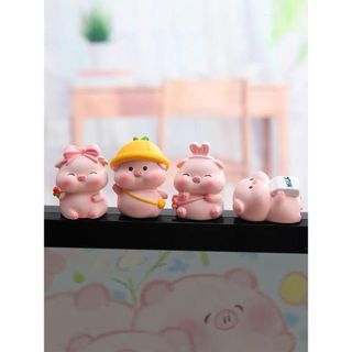 Mô Hình Heo Giả Đá Mini Trang Trí Taplo Ô Tô Dễ Thương Tiểu Cảnh, Bày Bàn Làm Việc, Bàn Học, Tủ Sách