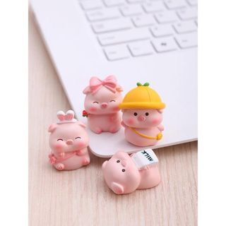 Mô Hình Heo Giả Đá Mini Trang Trí Taplo Ô Tô Dễ Thương Tiểu Cảnh, Bày Bàn Làm Việc, Bàn Học, Tủ Sách